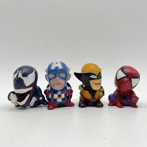 Disney Marvel Squeeze Toy Plastic‎ Lot Spoof Funny Twisted Venom Spiderman Cap